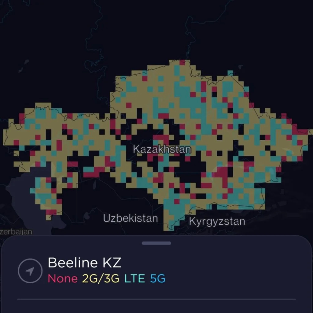 Beeline Network Coverage in Kazakhstan